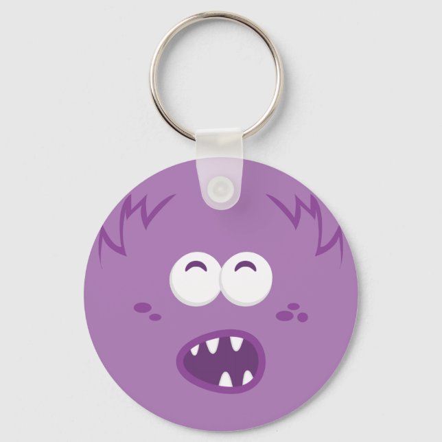 Porte-clés Porte - clé visage pourpre monstre (Recto)