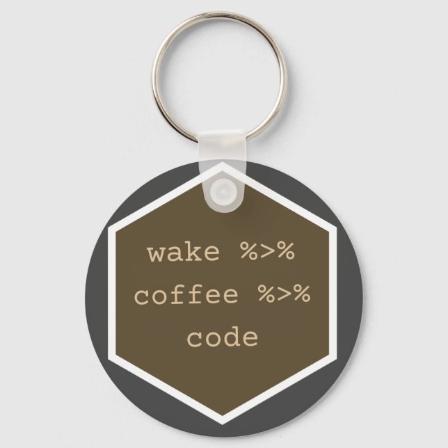 Porte-clés Porte - clé Wake Code café (Recto)