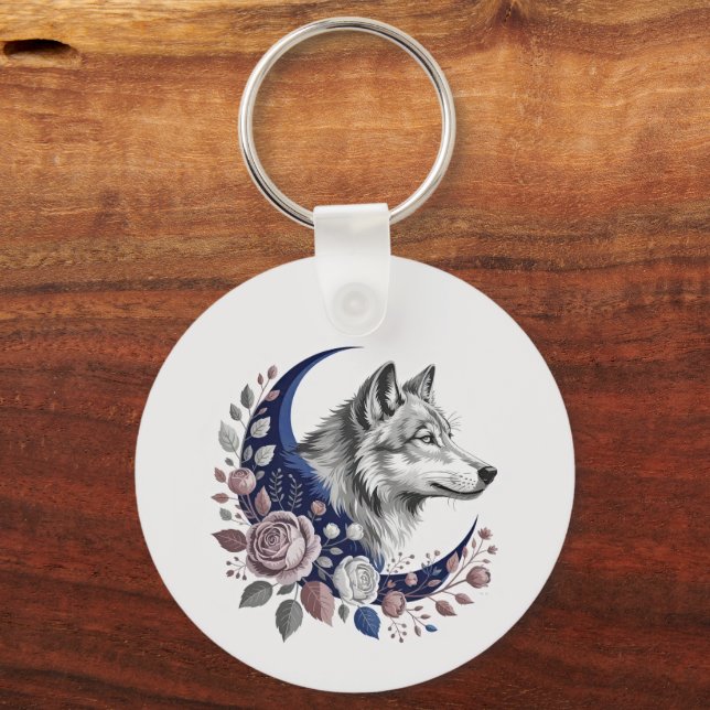 Porte-clés Porte - clé Wolf & Moon (Recto)