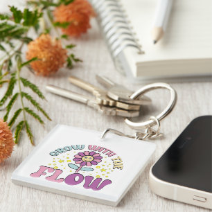 Porte-clés Porte - clé Wordart de flux
