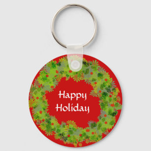 Porte-clés Porte - clé - Wreath Happy Holiday