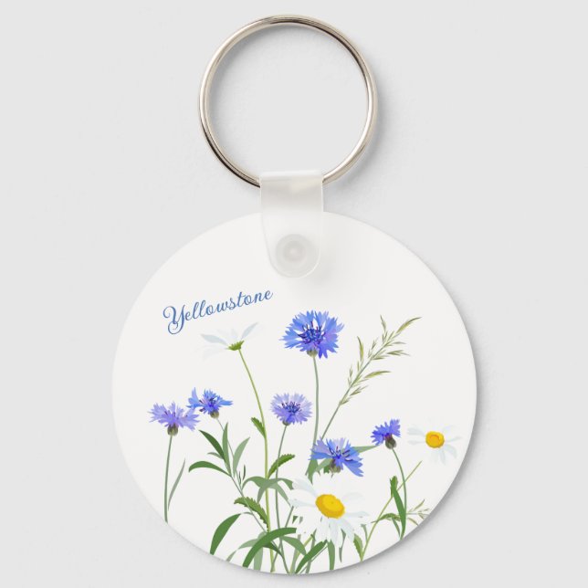 Porte-clés Porte - clé-Yellowstone Fleurs sauvages (Recto)