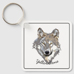 Porte-clés Porte - clé-Yellowstone Wolf