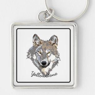 Porte-clés Porte - clé-Yellowstone Wolf