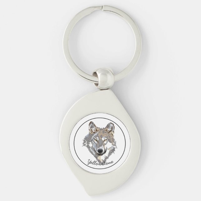 Porte-clés Porte - clé-Yellowstone Wolf (Devant)