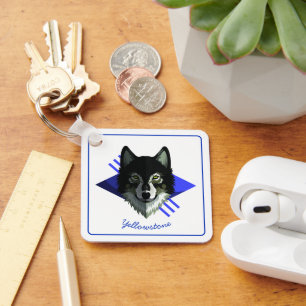 Porte-clés Porte - clé-Yellowstone Wolf