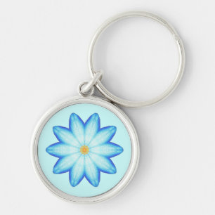 Porte-clés Porte - clés Abstraits de la peinture à fleurs de 