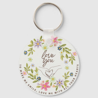Porte-clés Porte - clés avec citation d'amour