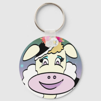 Porte-clés porte clés basique "portrait de vache"