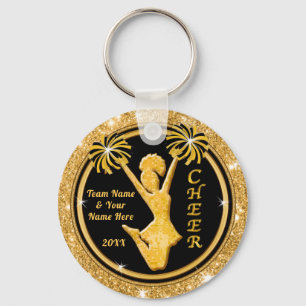 Porte-clés Porte - clés Cheerleader Black et Gold personnalis