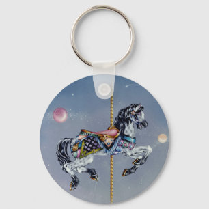 Porte-clés Porte - clés - cheval gris de carrousel de jument