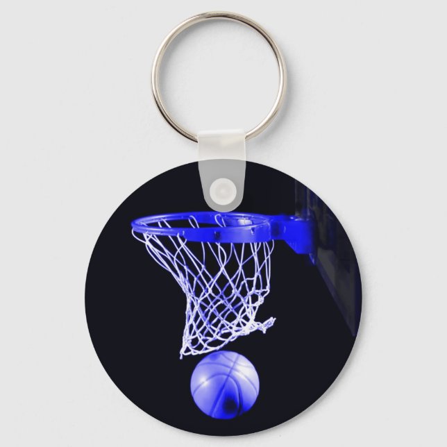 Porte-clés Porte - clés de basket-ball bleu (Recto)