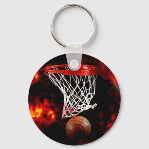 Porte-clés Porte - clés de basket-ball et flammes