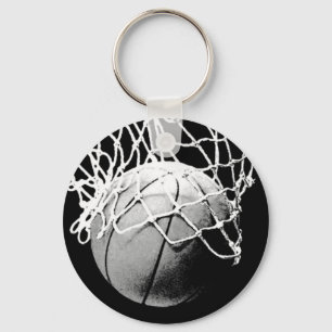 Porte-clés Porte - clés de basket-ball noir et blanc