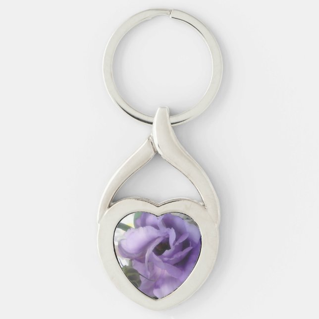 Porte-clés Porte - clés de fleurs violettes (Devant)