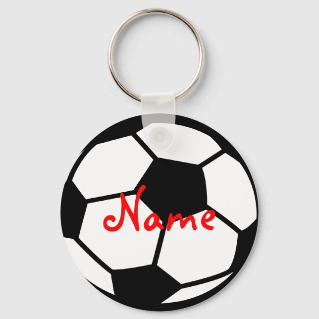 Porte-clés Porte - clés de football personnalisés | Ajouter v (Recto)