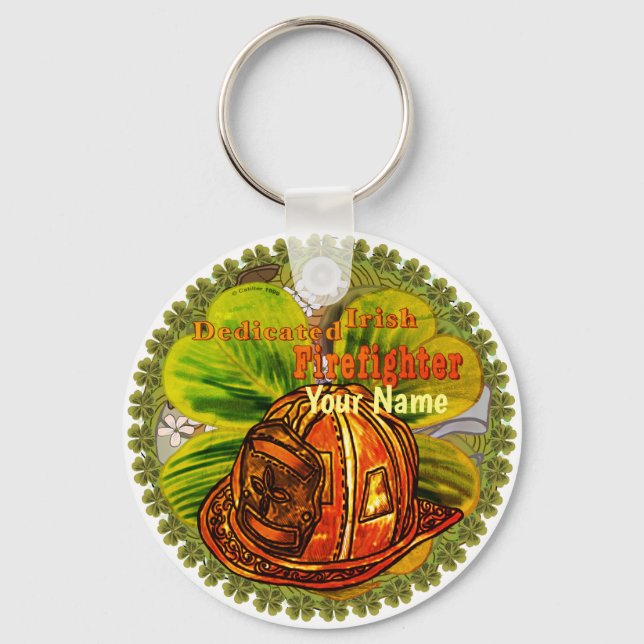 Porte-clés Porte - clés de pompiers irlandais dévoués (Recto)