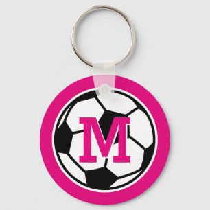 Porte-clés Porte - clés de soccer monogramme pour filles
