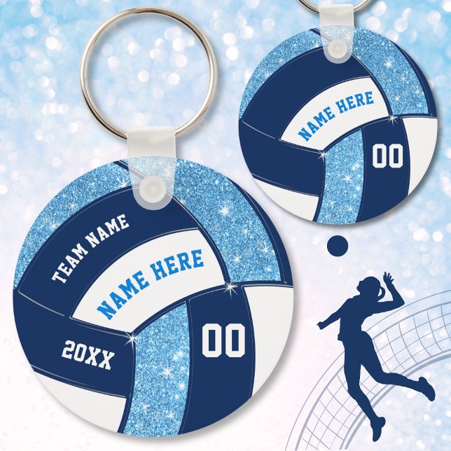 Porte-clés Porte - clés de volley-ball bleu clair et bleu mar (Créateur téléchargé)
