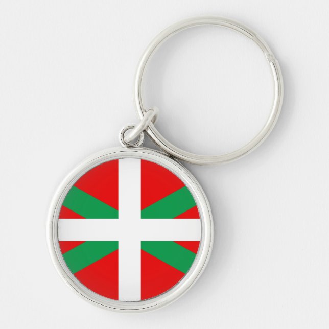 Porte-clés Porte Clés Drapeau Basque "Ikkurina" (Devant)