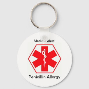 Porte-clés Porte - clés Médicale d'alerte d'allergie