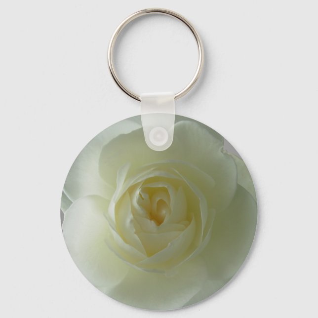 Porte-clés Porte - clés rose Romantique Fleur Blanche Cadeaux (Recto)