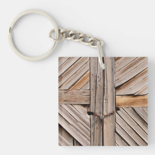 Porte-clés Porte en bois rustique