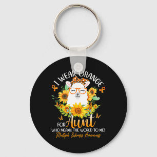 Porte-clés Porter Orange Pour Ma Tante Ms Awareness Llama Sun