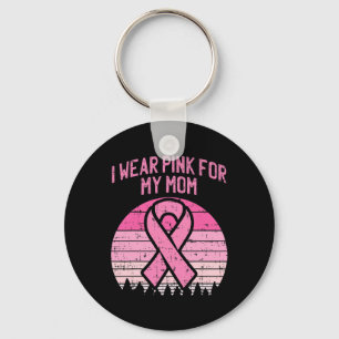 Porte-clés Portez Le Rose Pour Ma Mère Respiration Cancer Sen