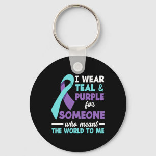 Porte-clés Portez Turquoise Et Violet Pour Quelqu'Un Que J'Ai