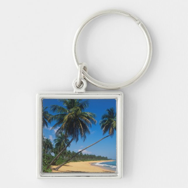 Porte-clés Porto Rico, Isla Verde, palmiers. (Devant)