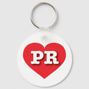 Porte-clés Porto Rico Red Heart - J'aime PR