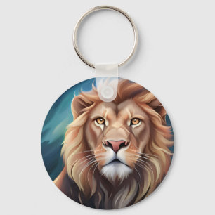 Porte-clés Portrait Art numérique Lion-56556