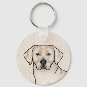 Porte-clés Portrait d'art de Labrador Retriever crème Chien m