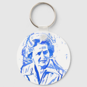 Porte-clés Portrait d'art pop Margaret Thatcher