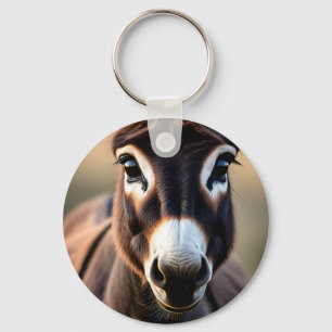 Porte-clés Portrait de près d'un âne curieux