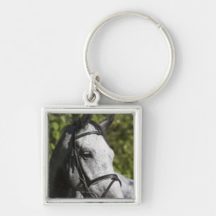 Porte-clés portrait du cheval blanc 2
