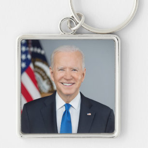 Porte-clés Portrait du président Joe Biden à la Maison Blanch