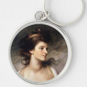 Porte-clés Portrait d'une jolie dame française