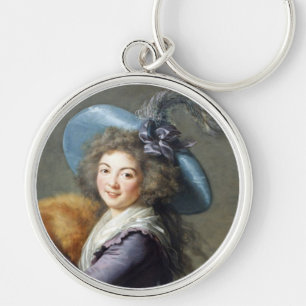 Porte-clés Portrait d'une jolie dame française
