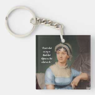 Porte-clés Portrait et citation de Jane Austen