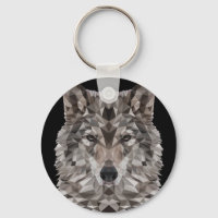 Portrait géométrique du loup gris