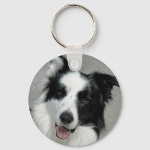 Porte-clés Portrait mignon de photo de border collie