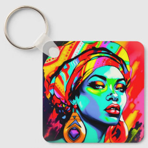 Porte-clés Portrait Pop Art