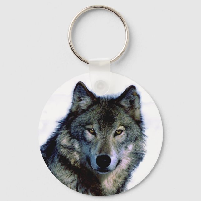 Porte-clés Portrait Wolf (Recto)