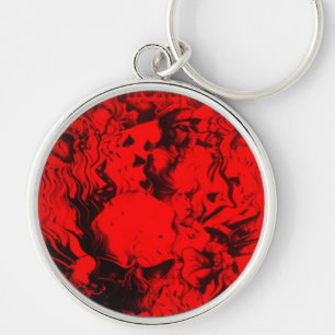 Porte-clés Portraits de musiciens de pop dans Vibrant rouge c