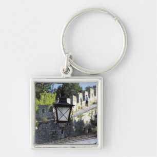 Porte-clés Portugal, Obidos. Lampe de rue en fer et 14ème