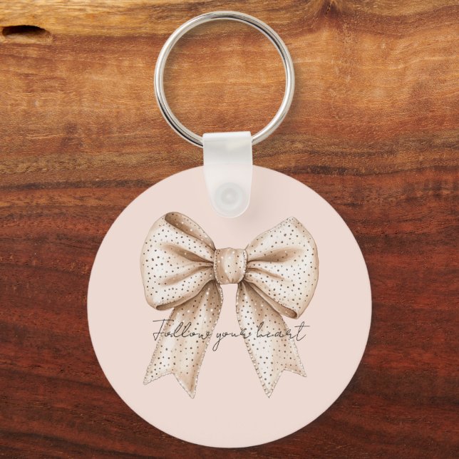Porte-clés Poser Crème Bow (Recto)