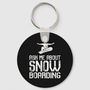 Porte-clés Posez-moi la question de Snowboard Funky Snowboard
