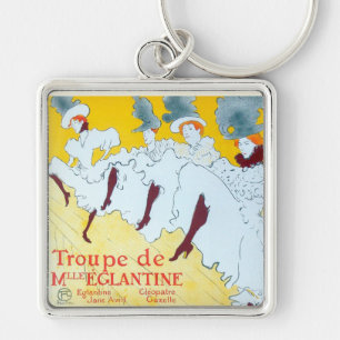 Porte-clés Poster de la fille dansante Jaune Toulouse Lautrec